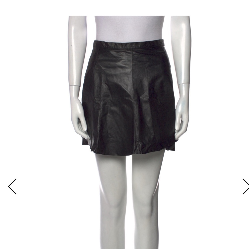 Black Leather Mini Skirt